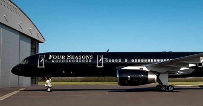 Four Seasons’ Private Jet Review: First Look Inside Newly Branded 757 <div class=
